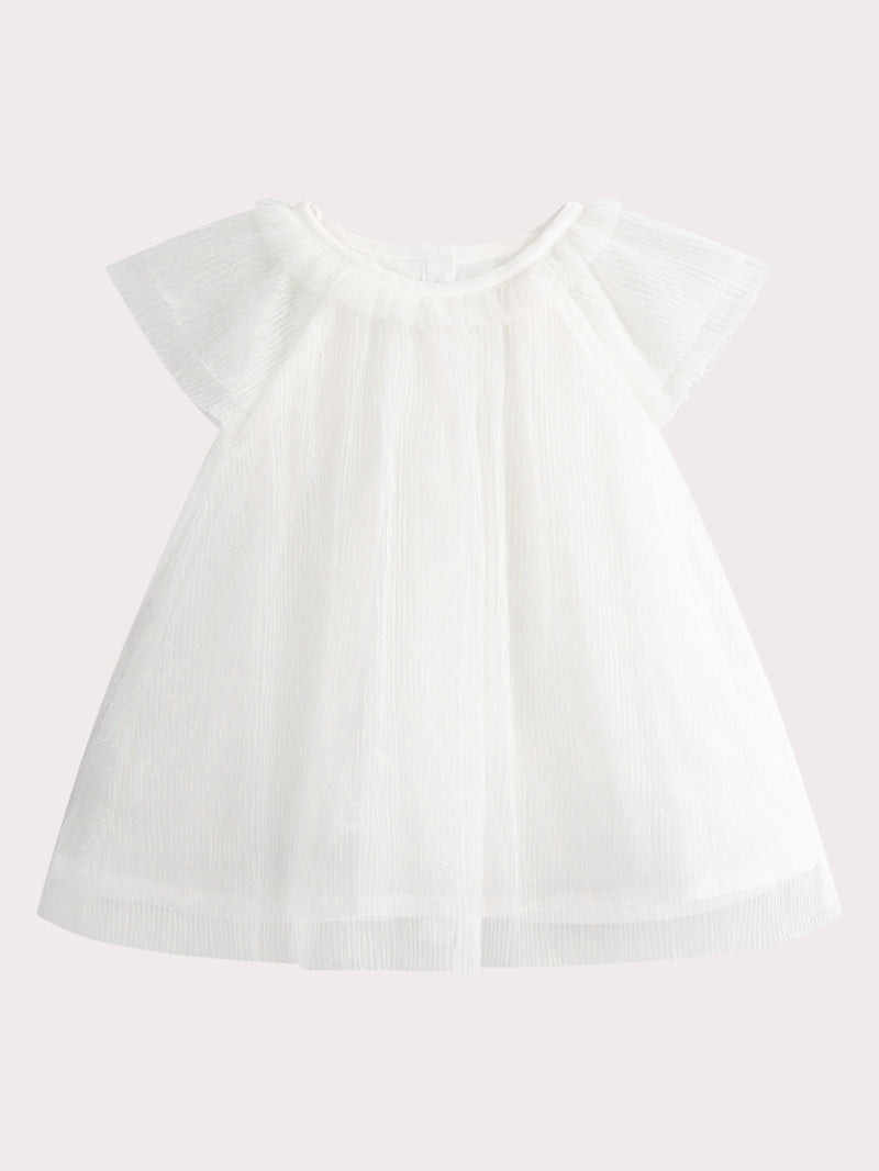 Robe blanche pour bébé fille