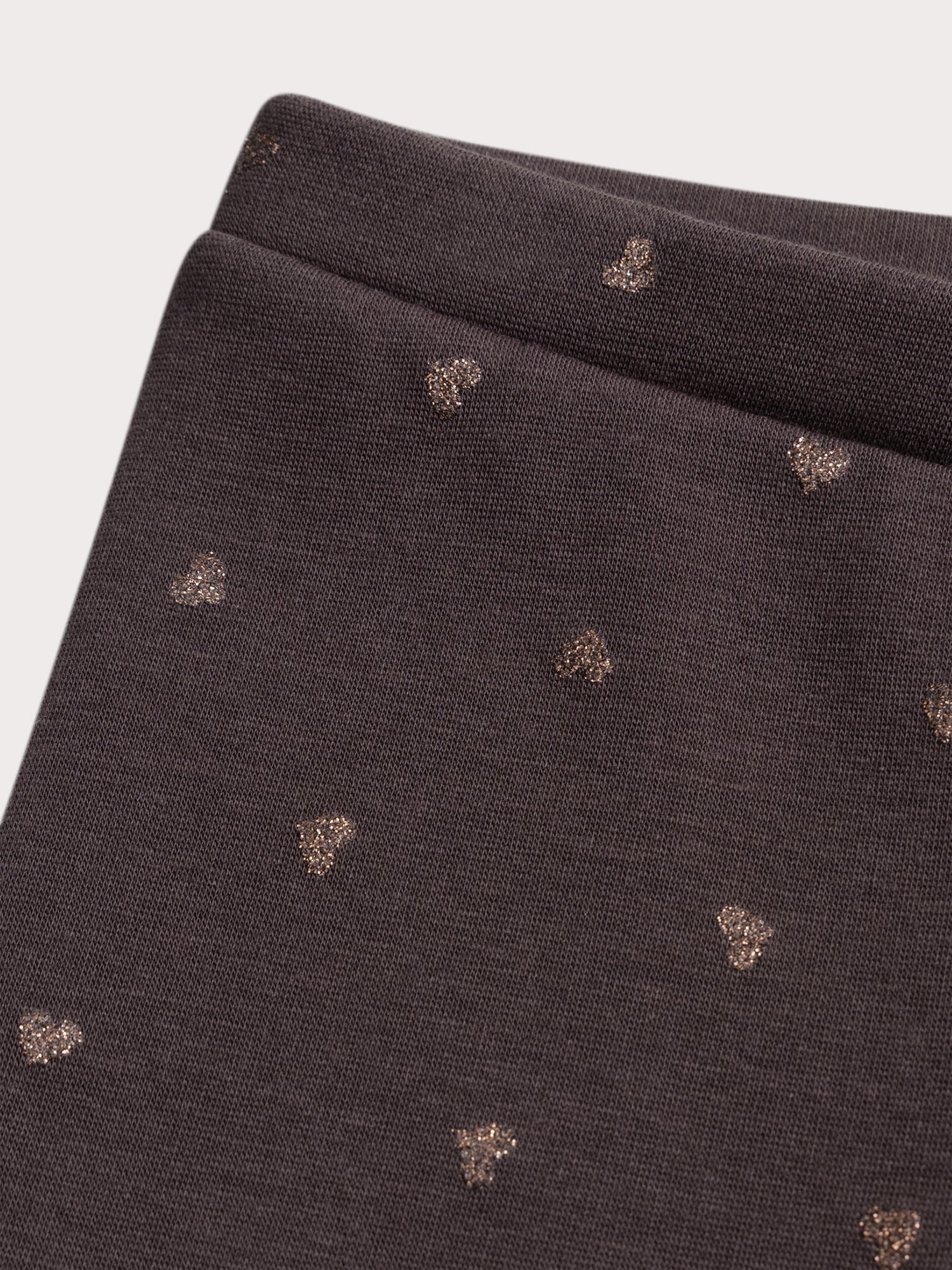 Legging com Impresso de Coração e Brilho