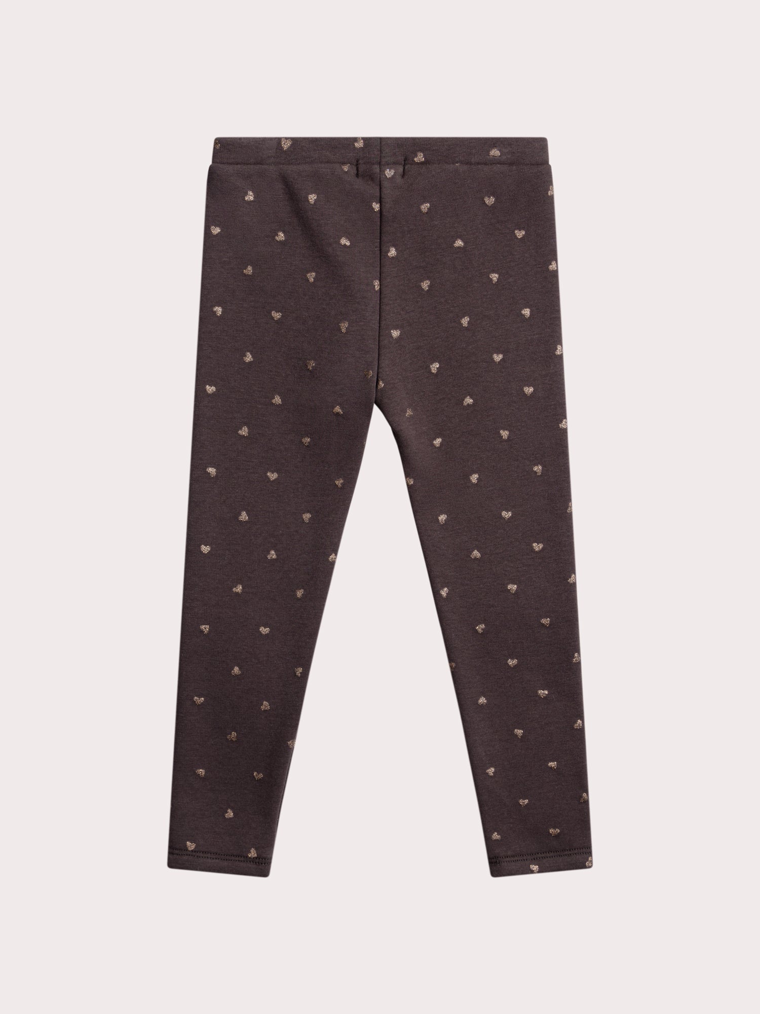 Legging com Impresso de Coração e Brilho