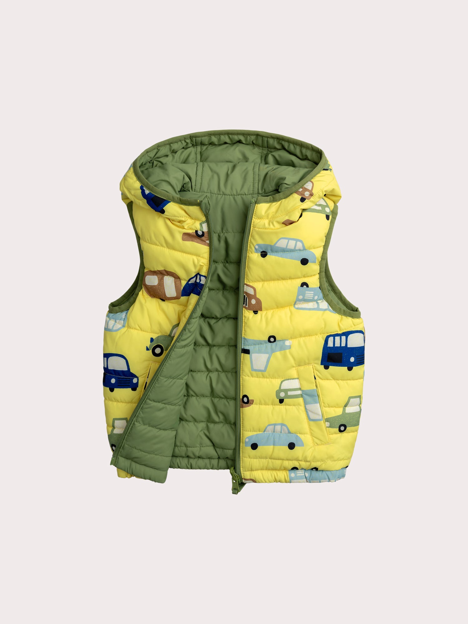 Blouson jaune réversible sans manches