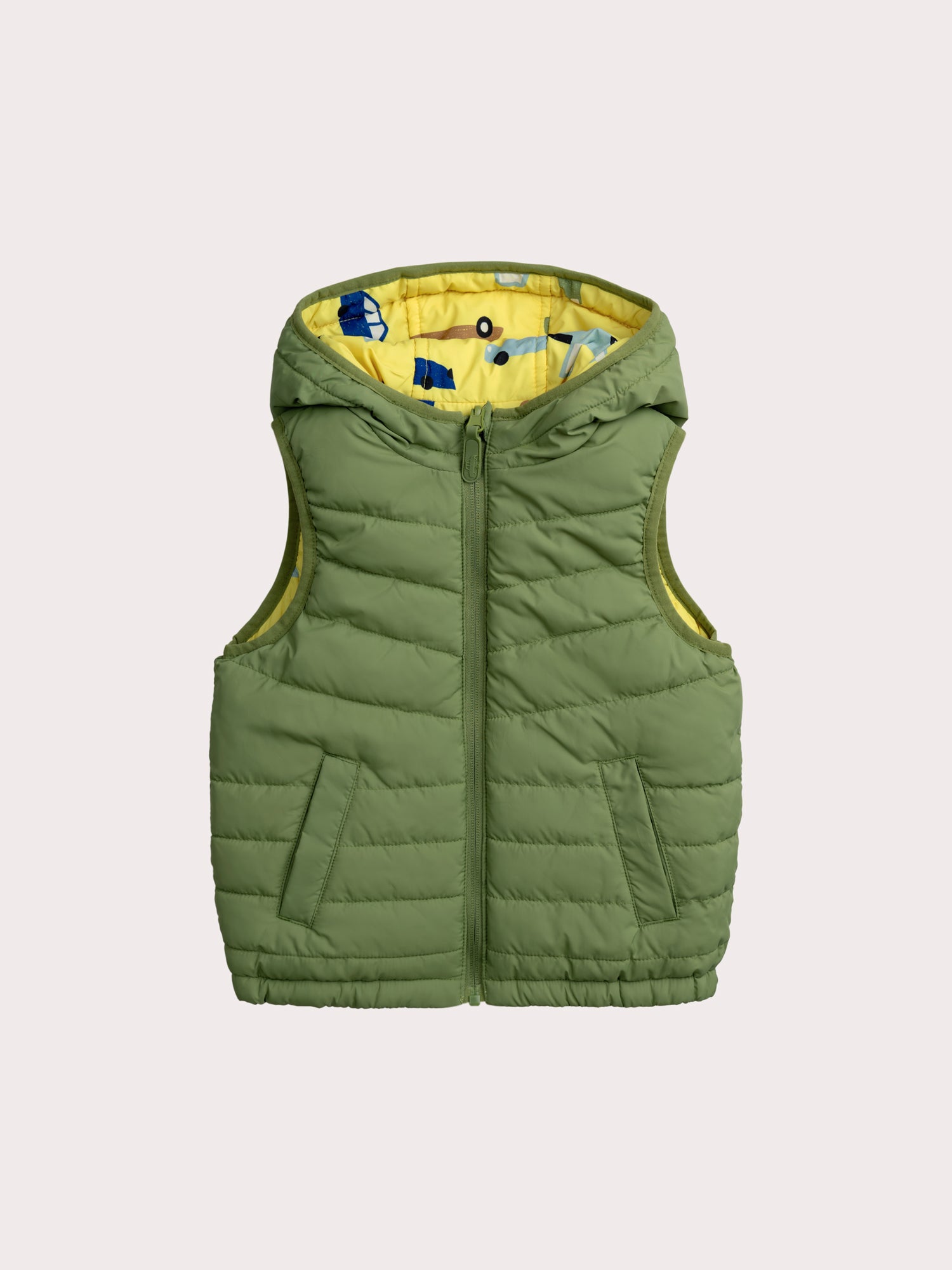 Blouson jaune réversible sans manches