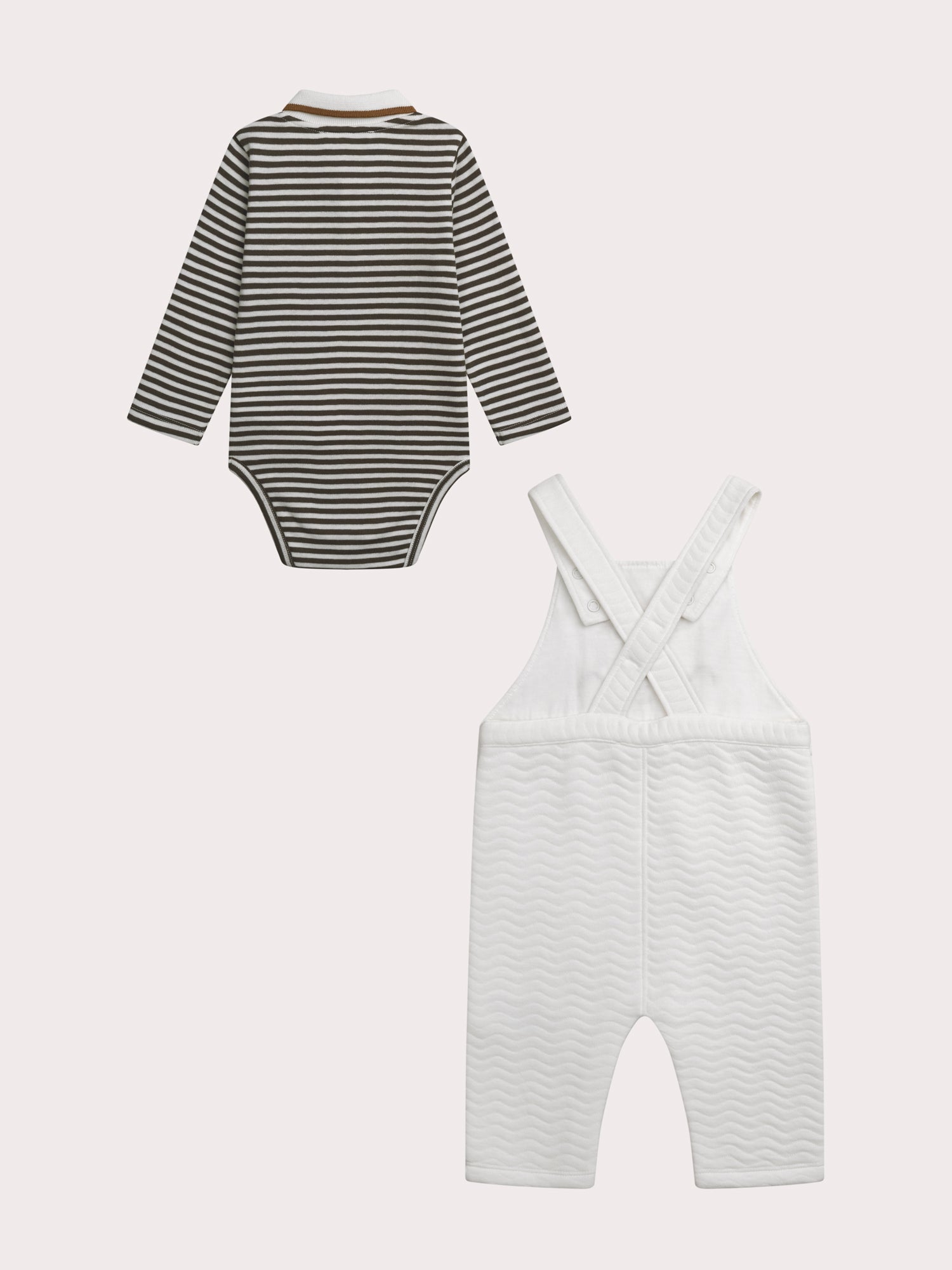 Conjunto nascimento salopete e body para menino