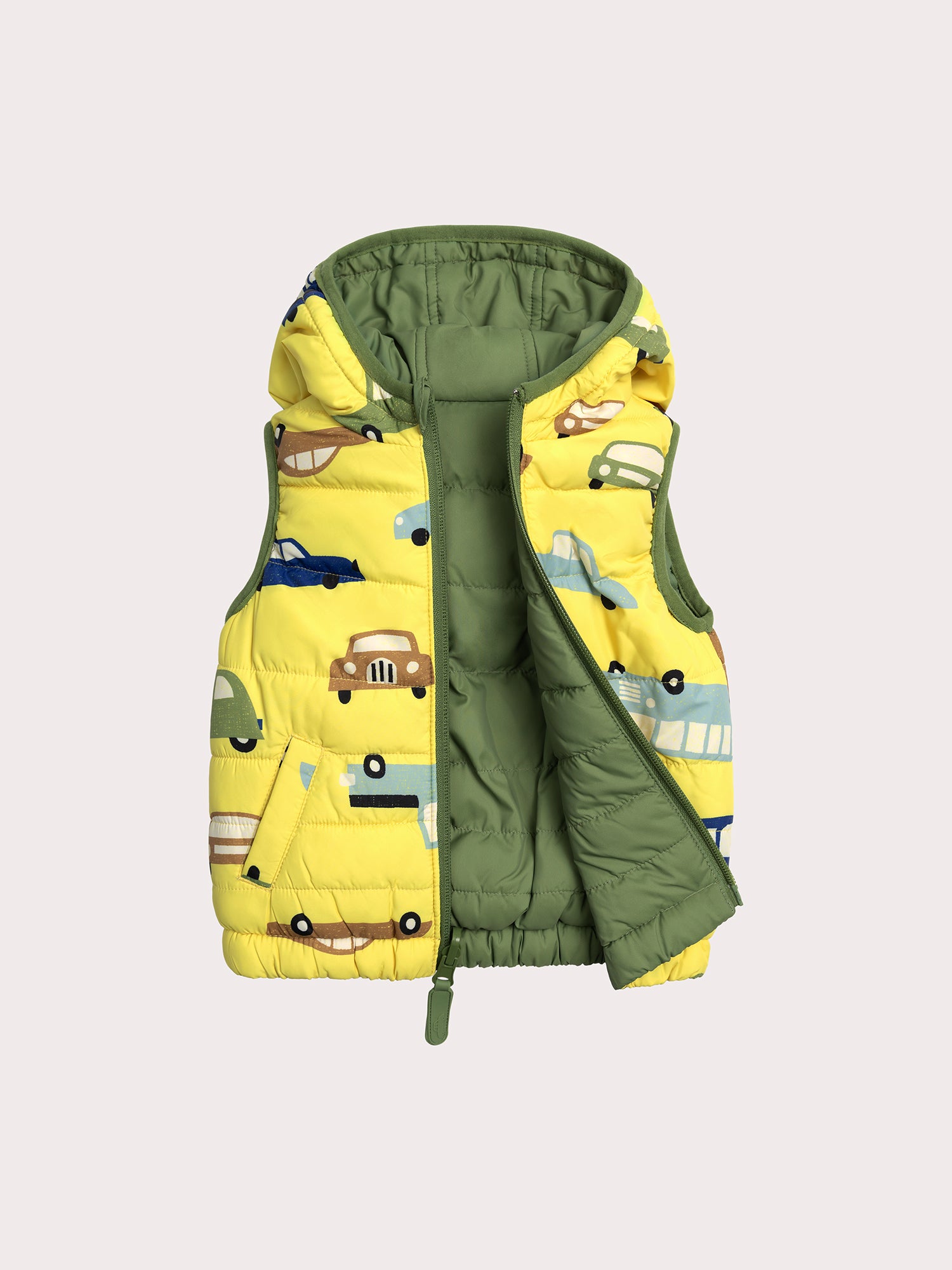 Colete Reversível Khaki para Bebé Menino