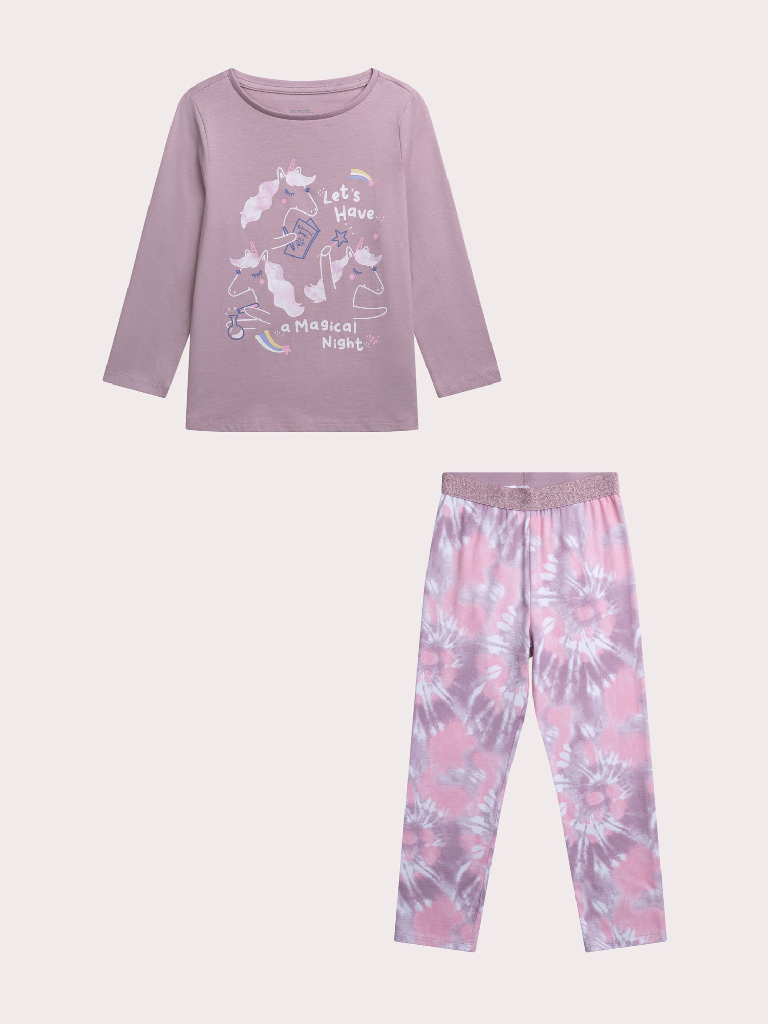 Pijama unicórnio fosforescente para menina