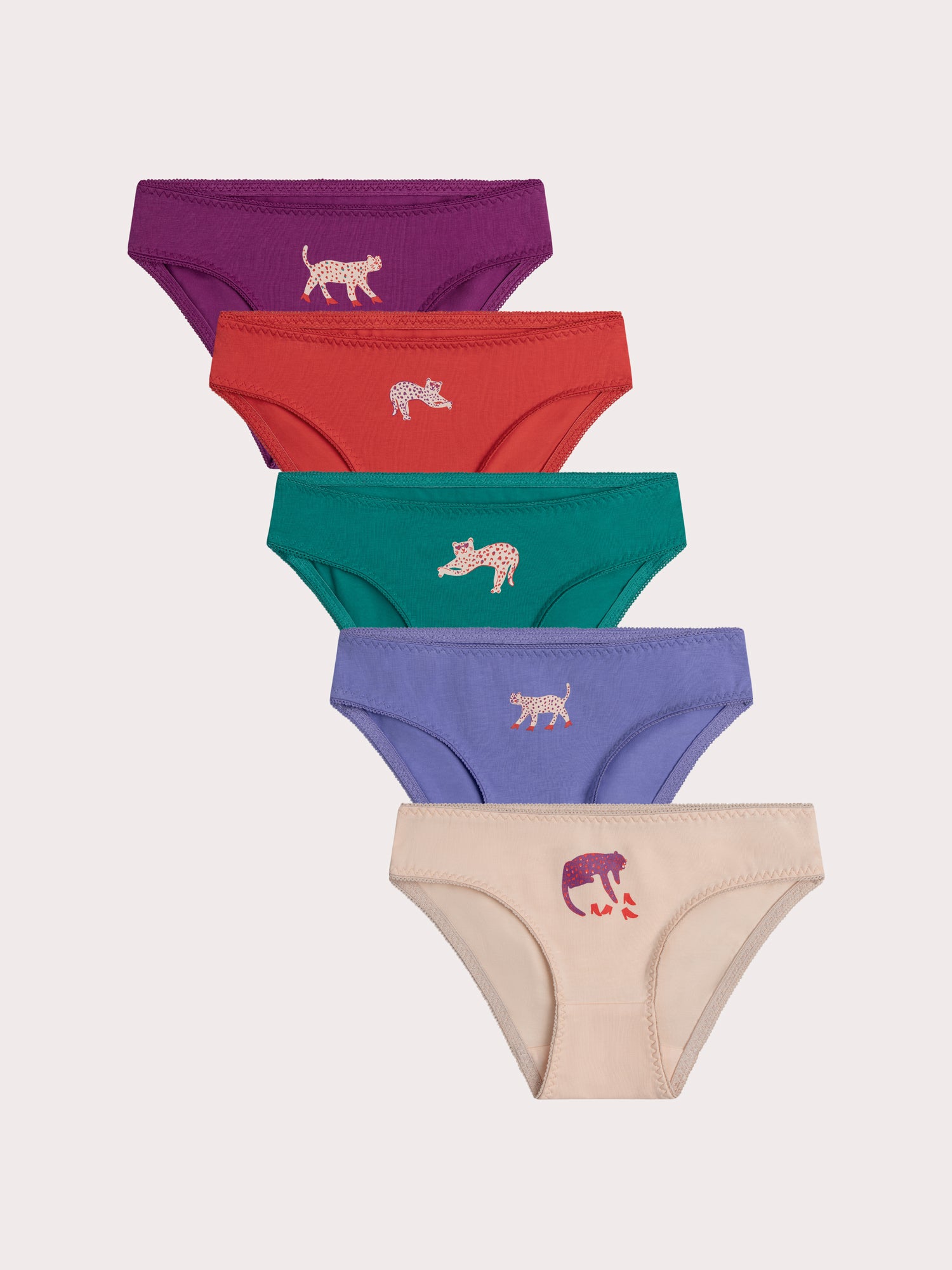 Pack de 5 calcinhas corações para menina