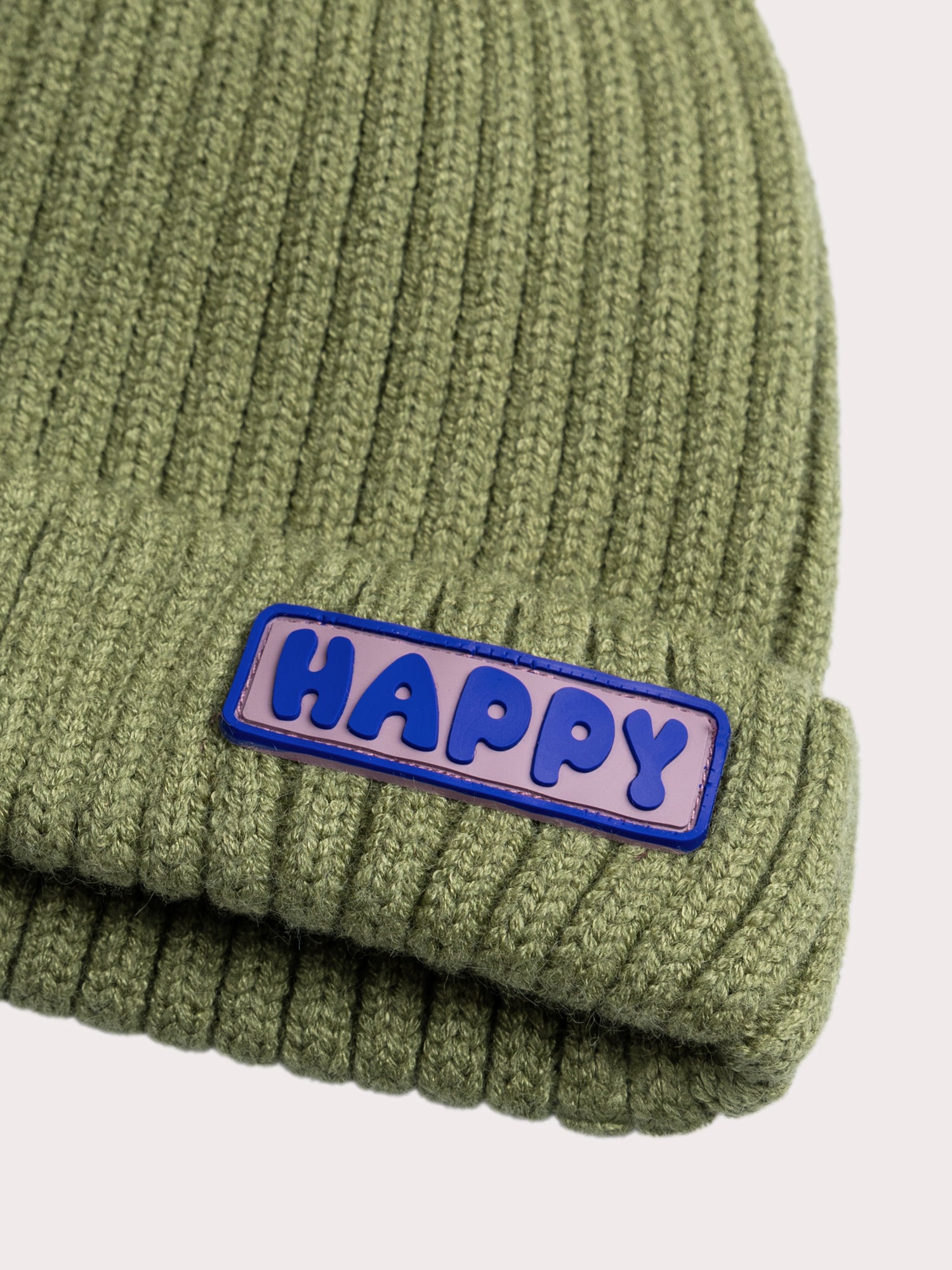 Gorro kaki ribbed para menino