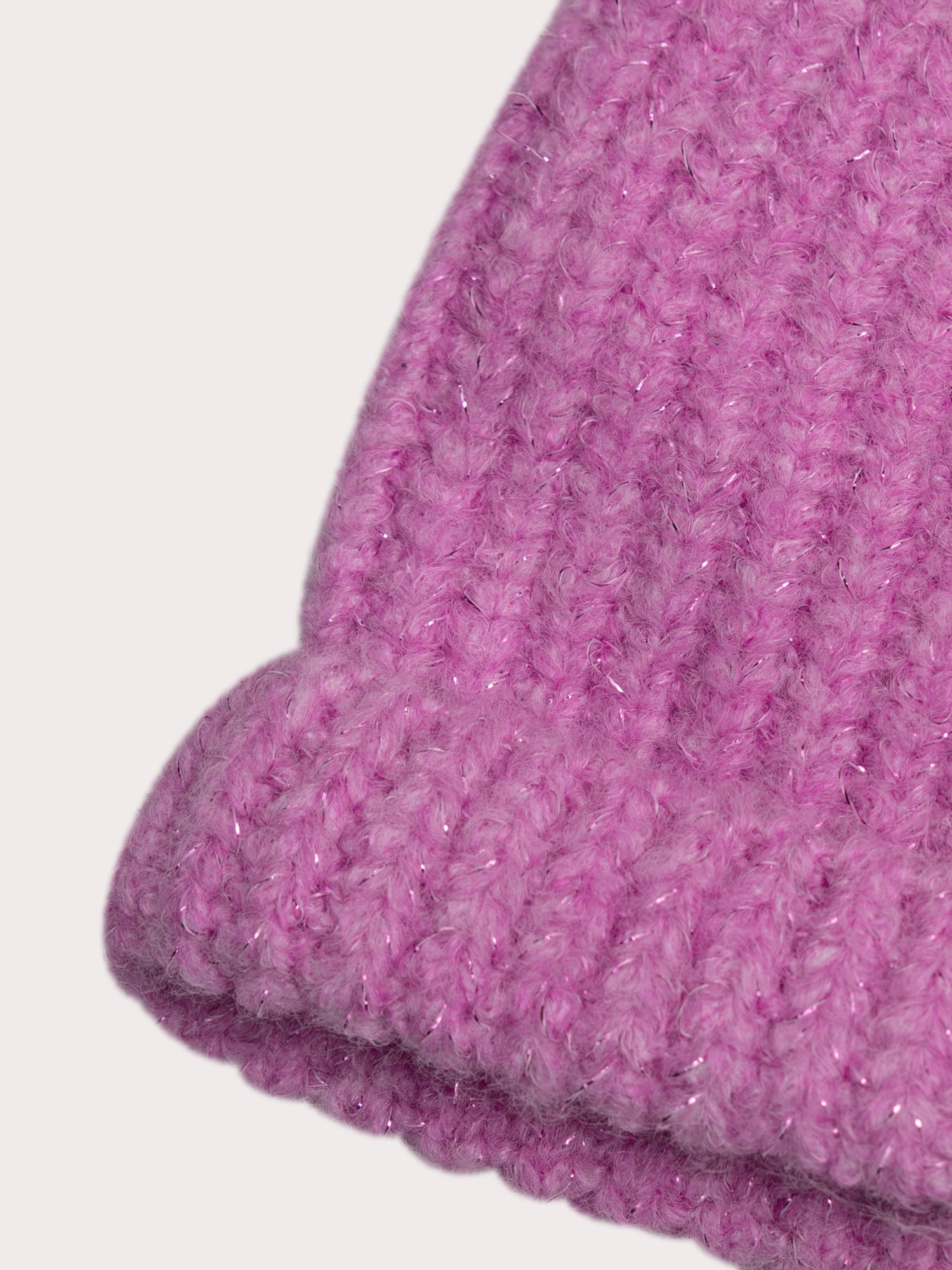 Boné roxo com lantejoulas para bebé menina