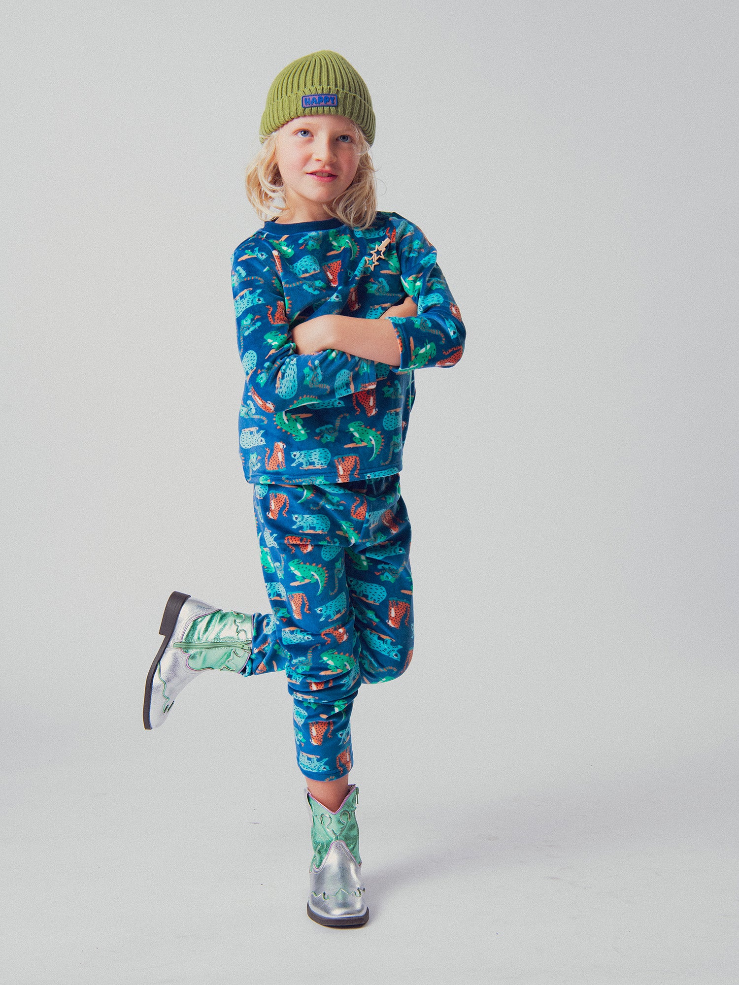 Pyjama animaux en skate pour enfant garçon