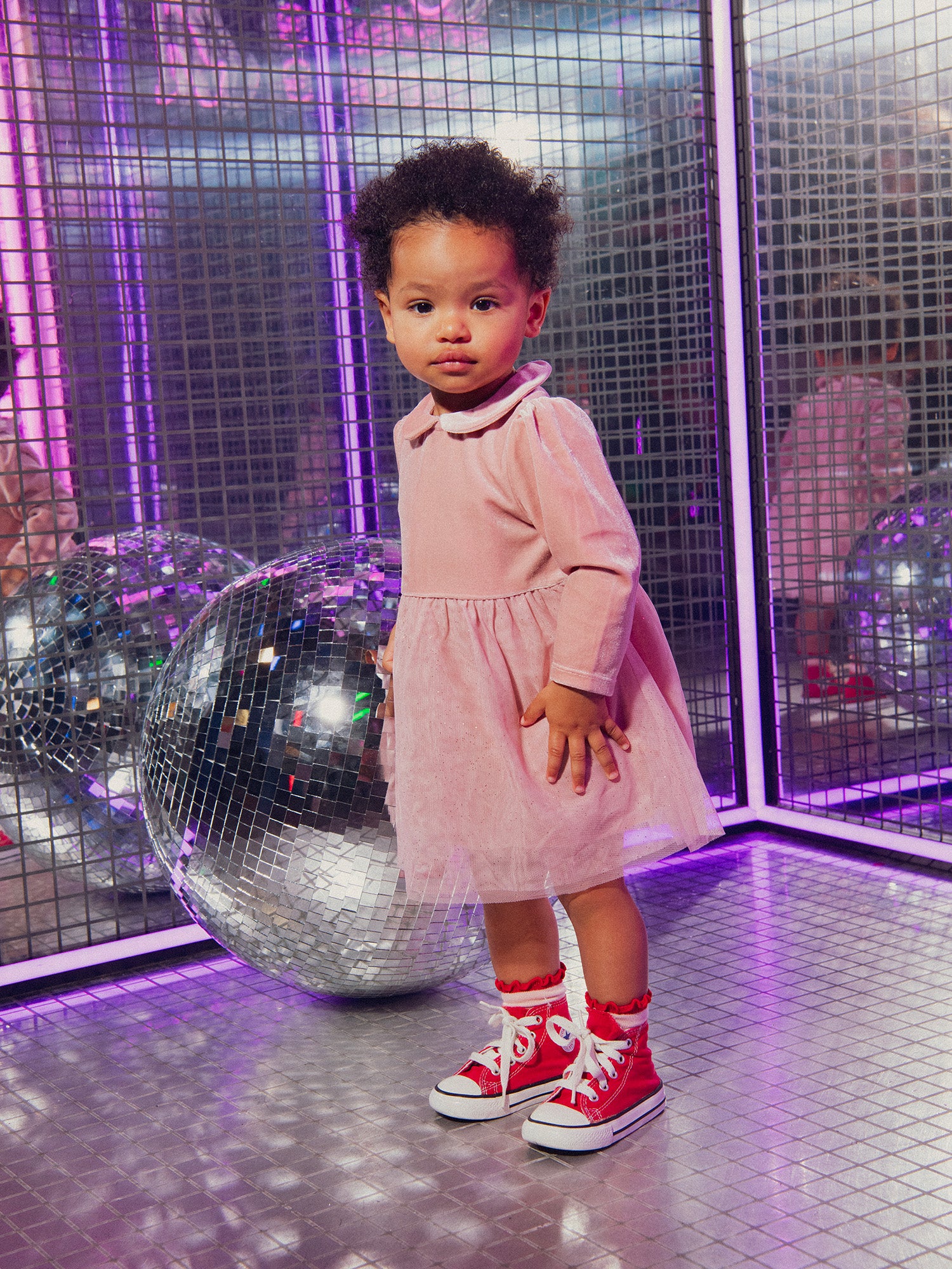 Vestido nude para bebé menina