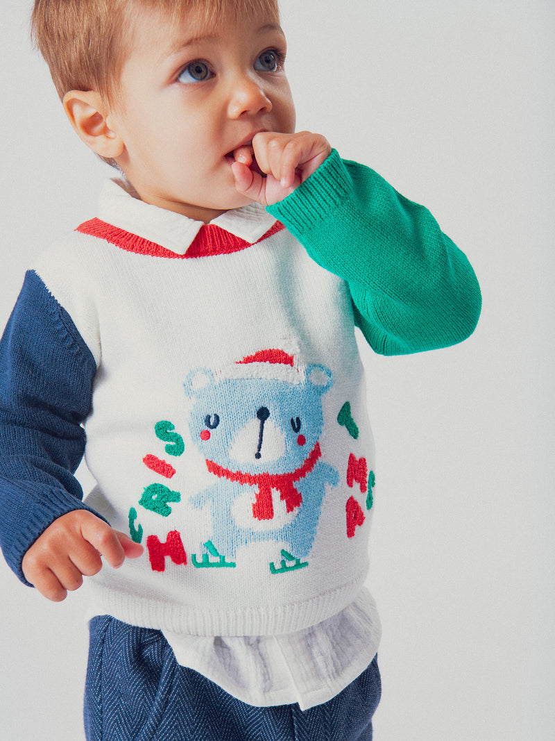 Pull ourson pour bébé garçon