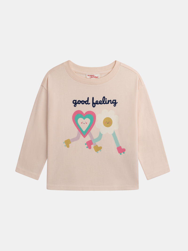 T-shirt de Mangas Longas Good Feeling para Meninas