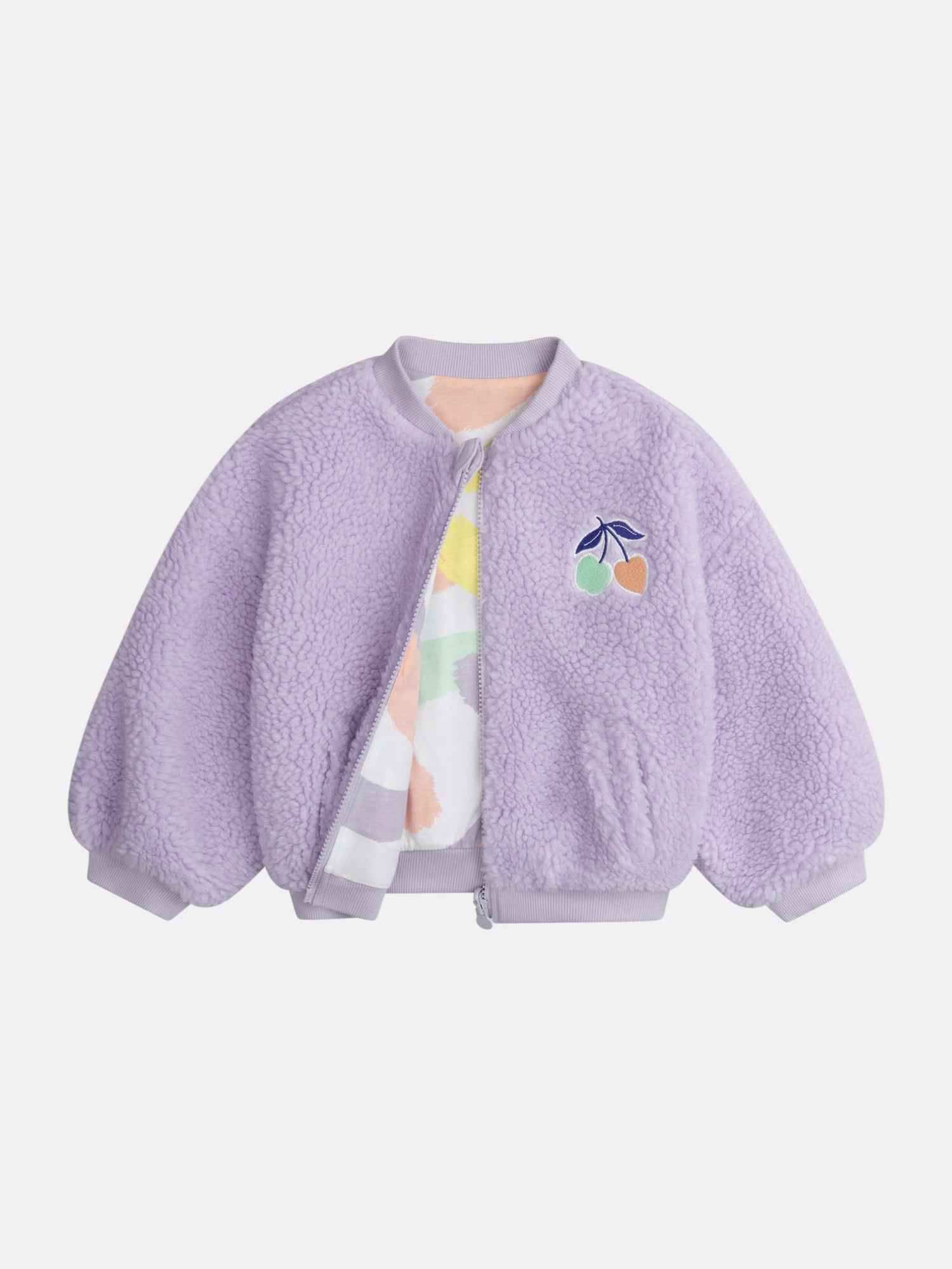 Veste réversible violette pour fille