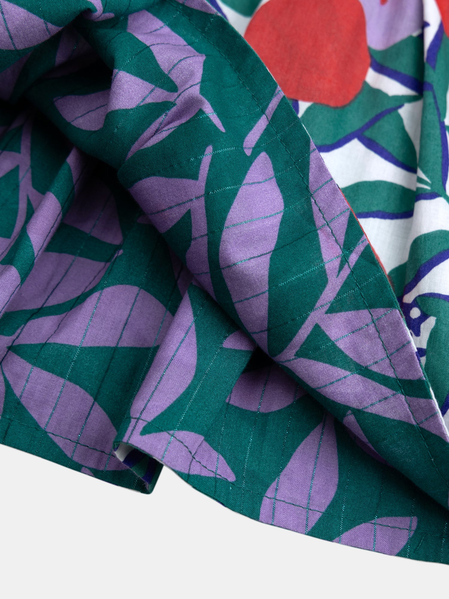 Saia reversível com estampa floral para meninas