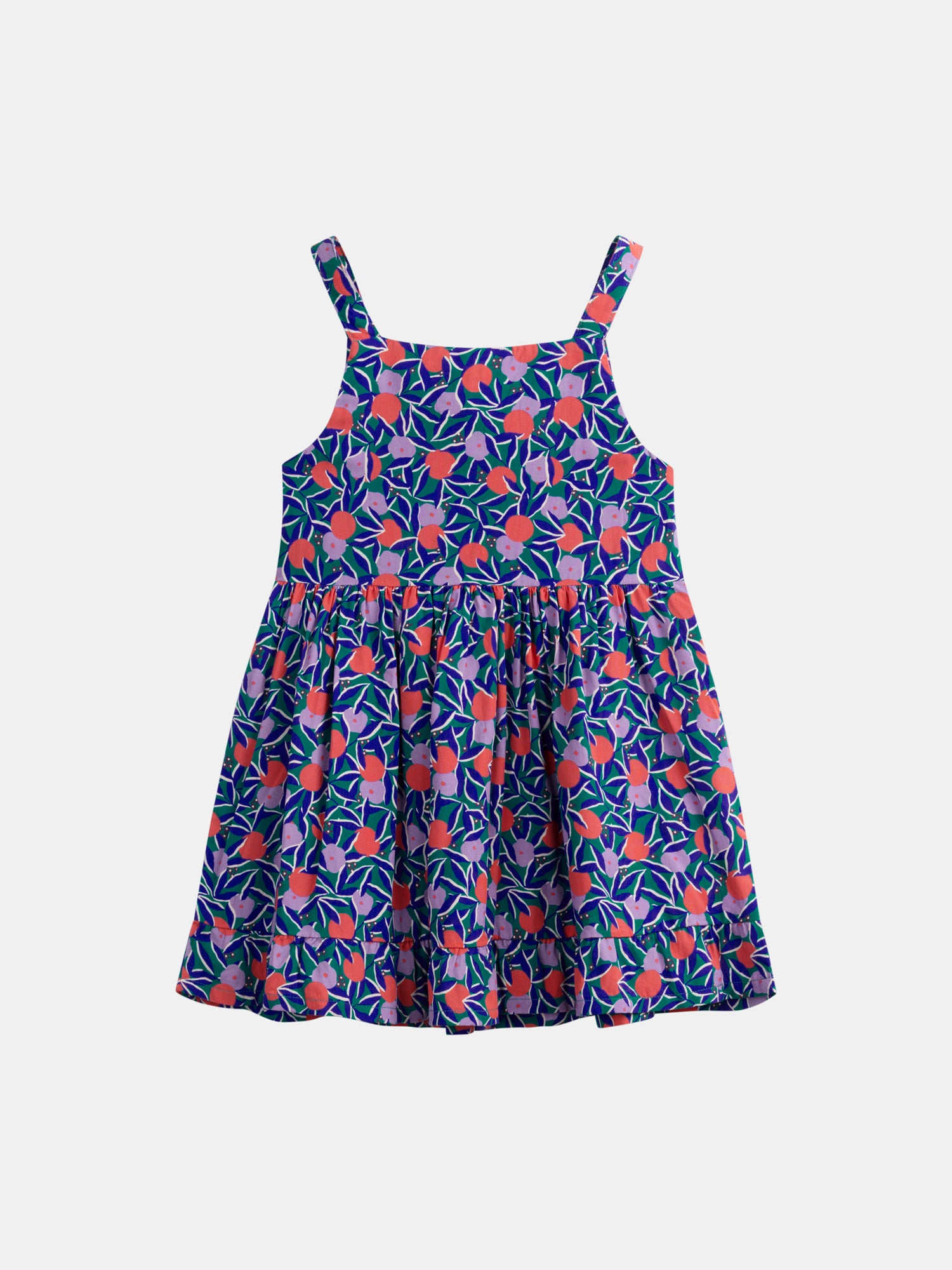 Robe à bretelles et imprimé floral pour fille