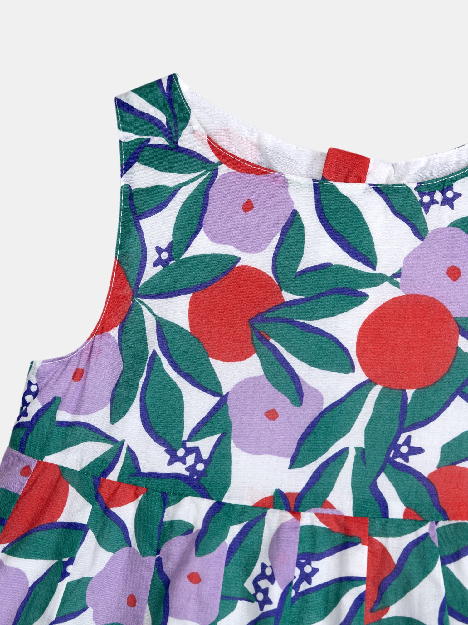 Vestido sem mangas com estampado floral para meninas