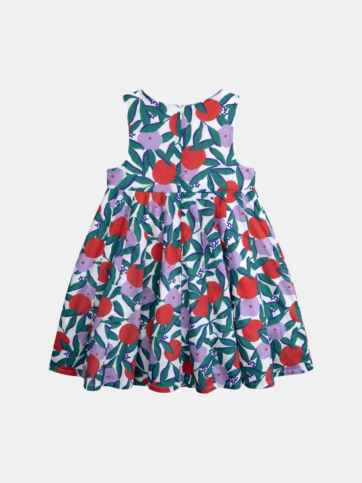Vestido sem mangas com estampado floral para meninas