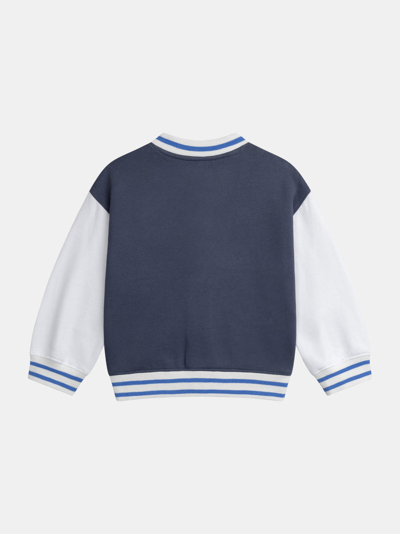 Teddy azul com patch D para rapazes