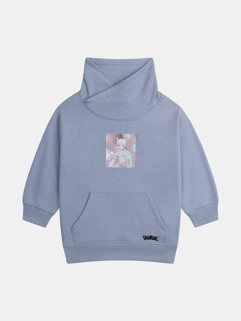 Sweat-shirt azul com insígnia Pokémon Mewtwo