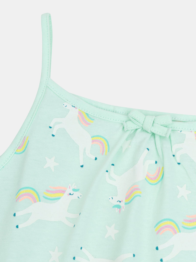 Robe de nuit phosphorescente imprimé "Licornes Magiques" pour enfant fille