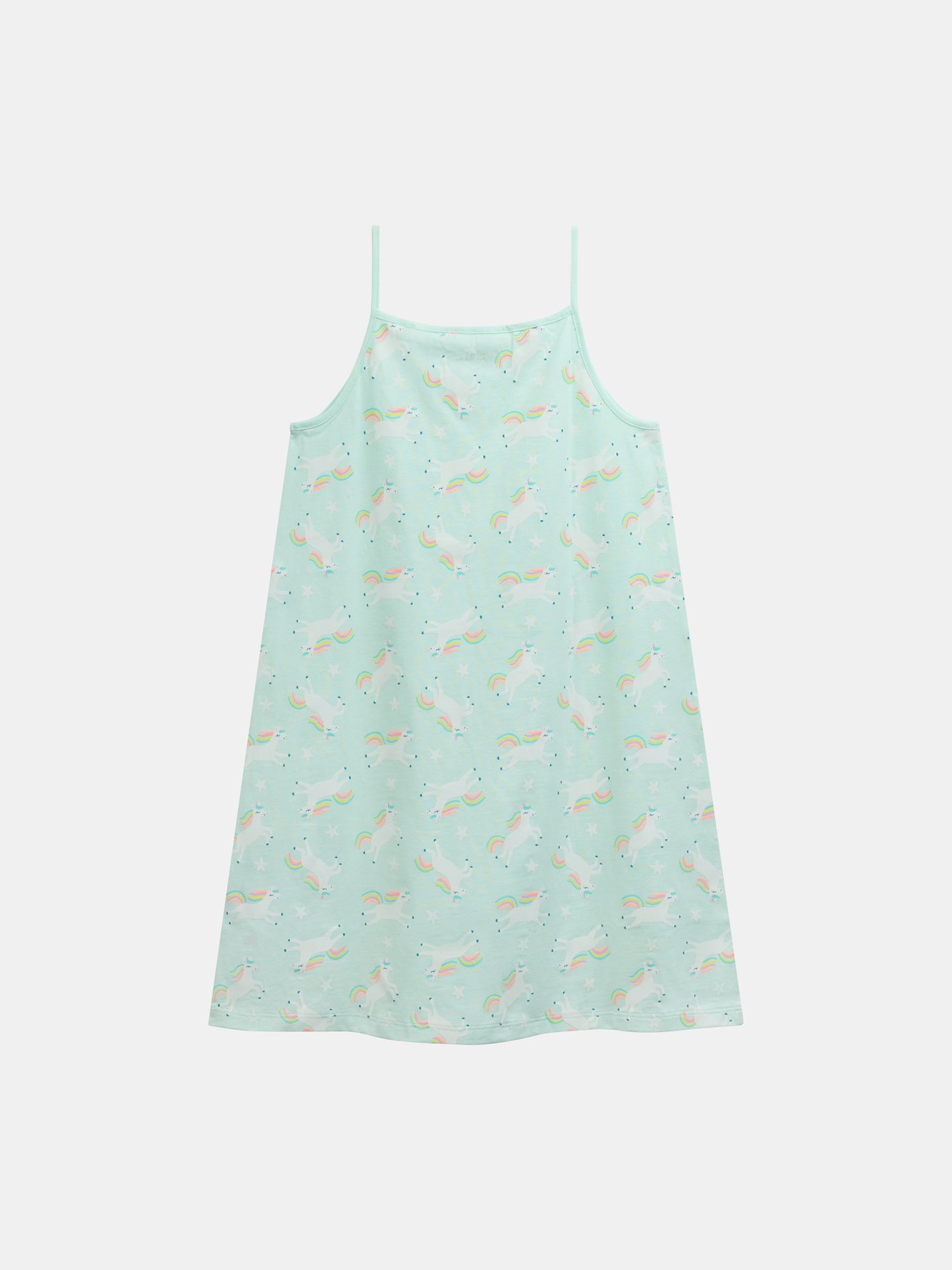 Robe de noite fosforescente com estampado de "Unicórnios Mágicos" para meninas