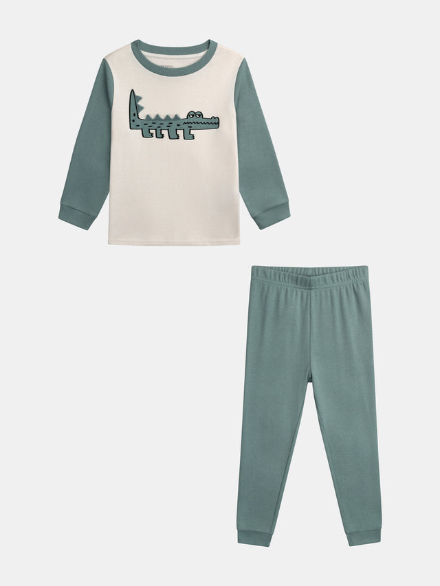 Pyjama bicolore crocodile pour enfant garçon