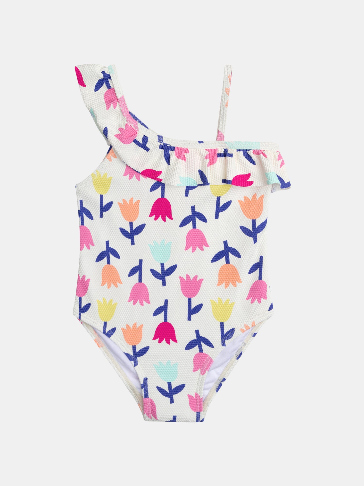 Maillot de bain 1 pièce imprimé tulipes pour fille