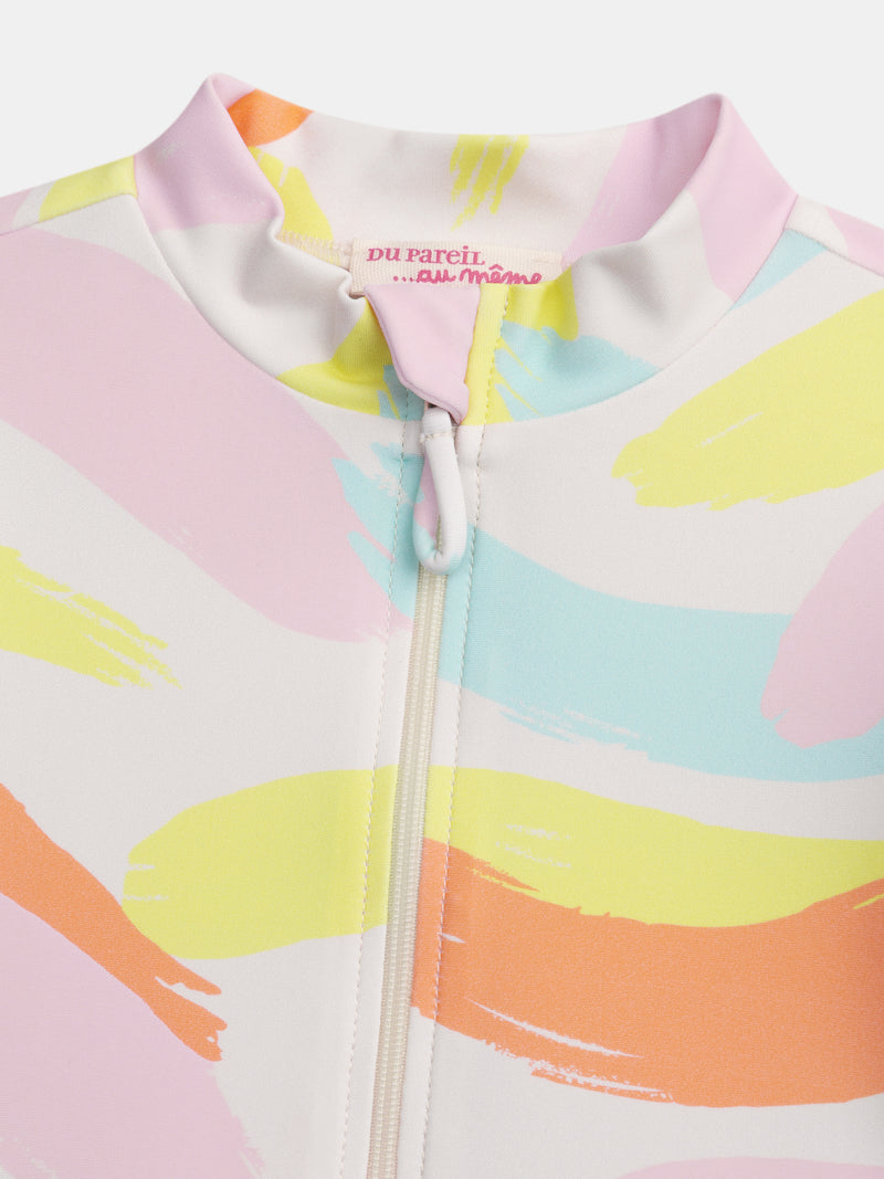 Fato de banho UPF 50+ tie-dye para meninas