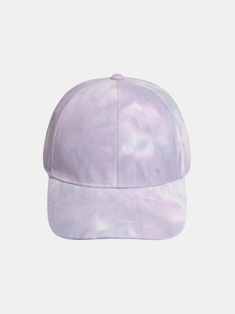 Cap-tie-dye roxo para meninas