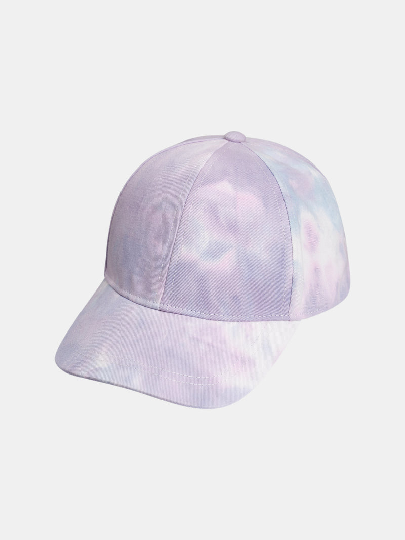 Cap-tie-dye roxo para meninas