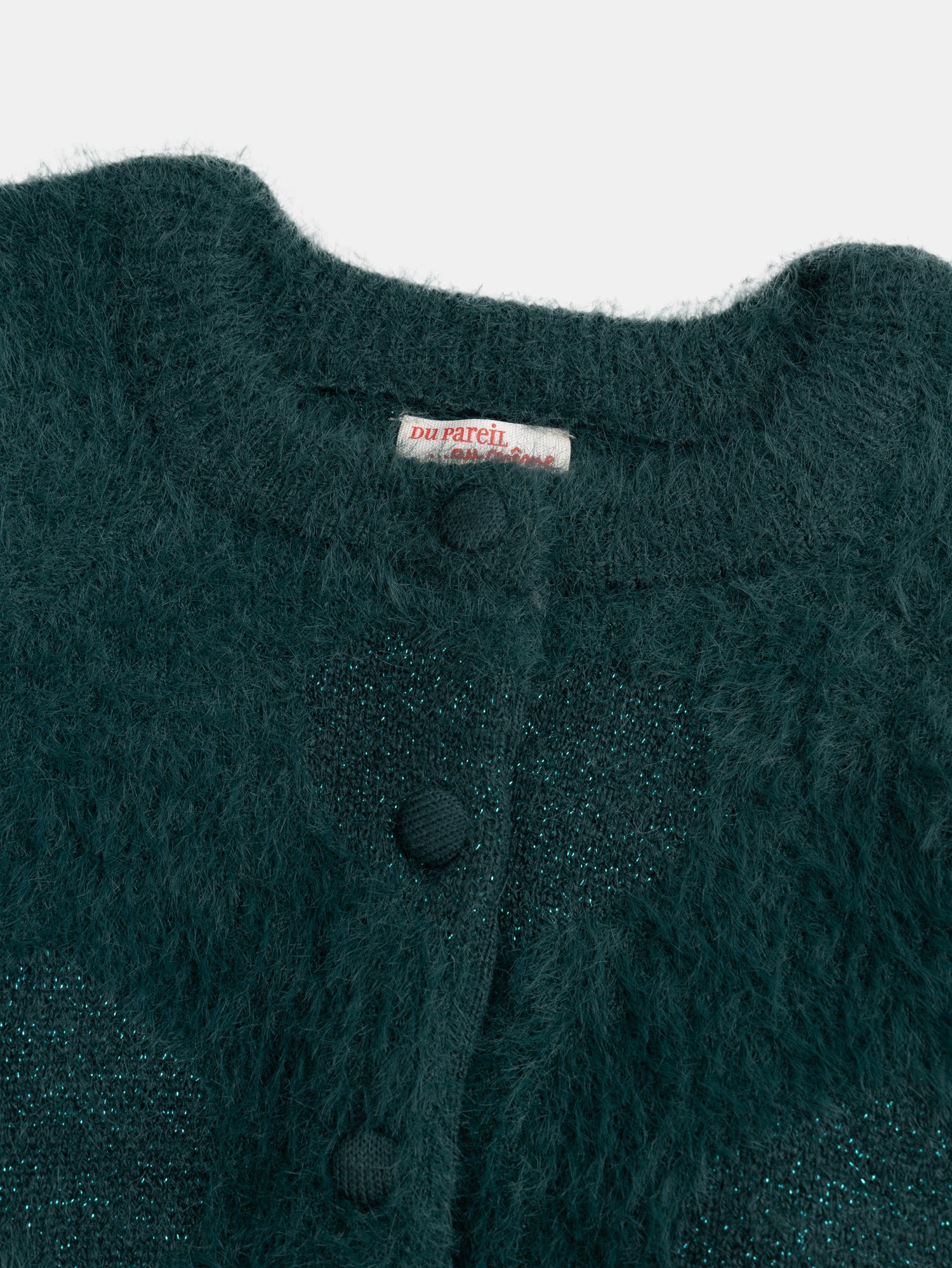 Cardigan verde com detalhes de corações para meninas