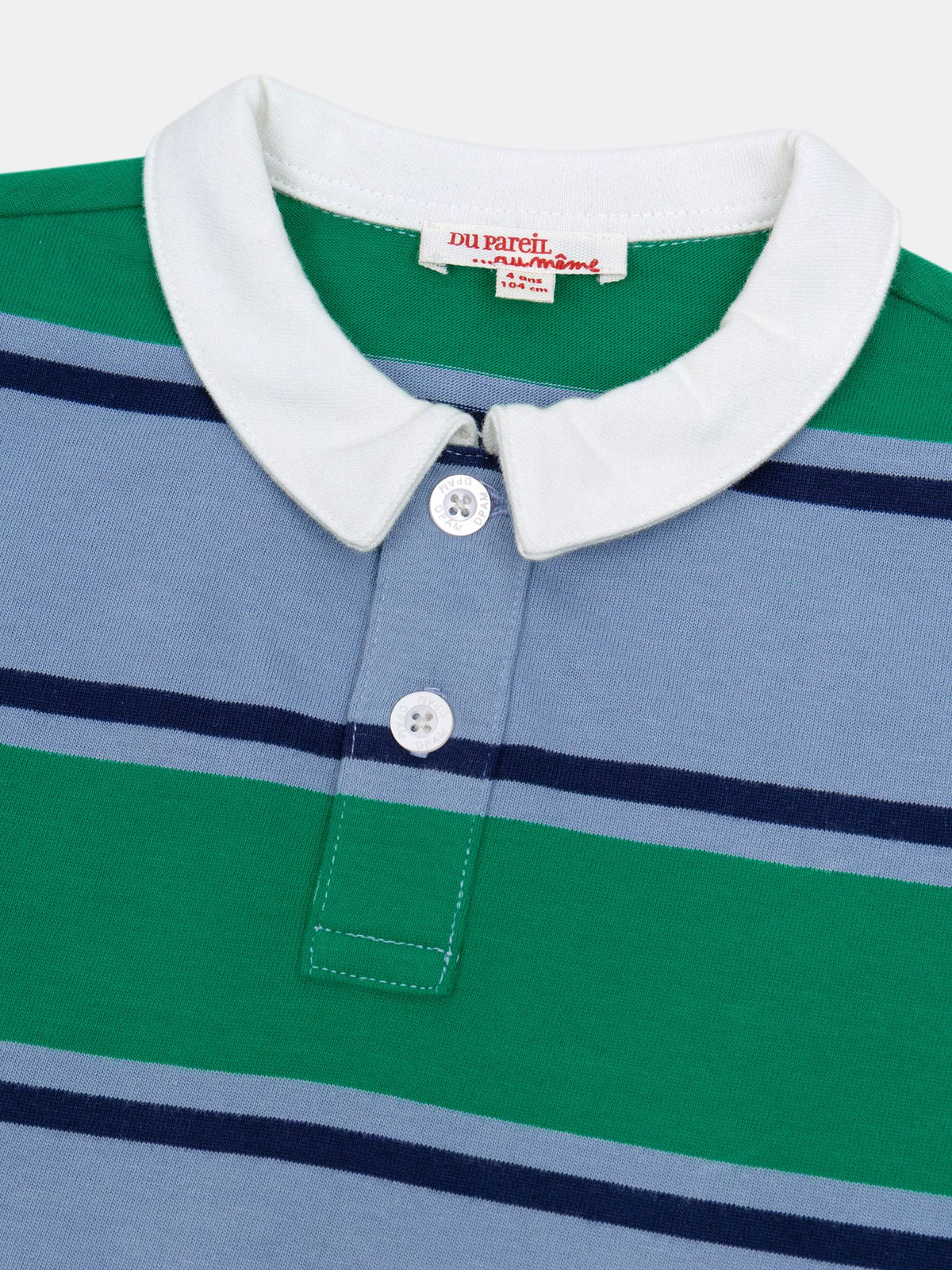 Polo de mangas longas com riscas para menino