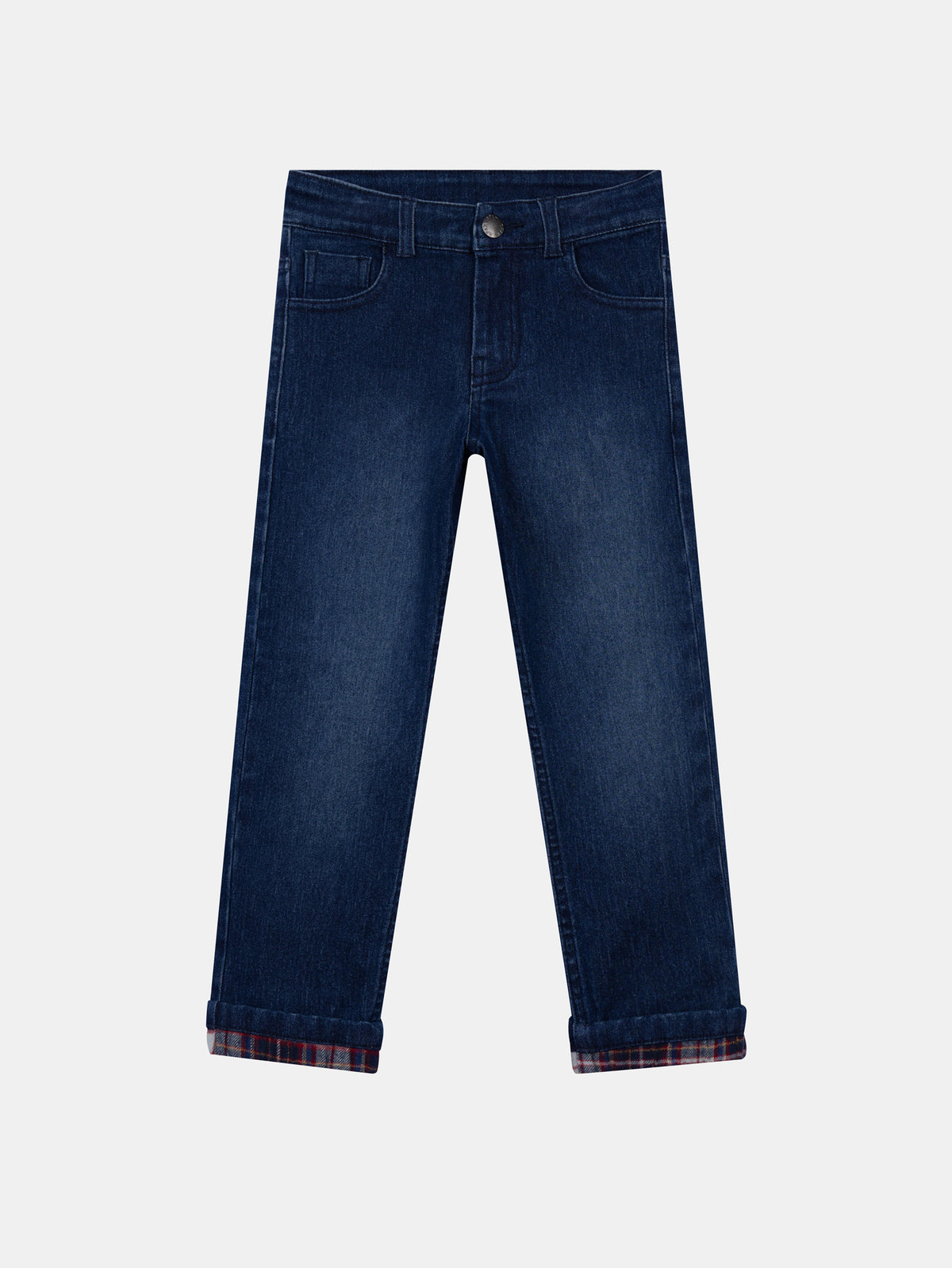 Jeans de denim azul com bolsos para menino