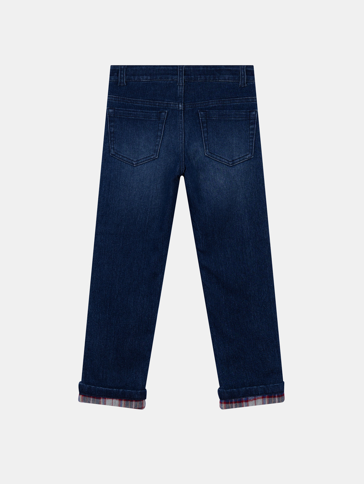Jeans de denim azul com bolsos para menino