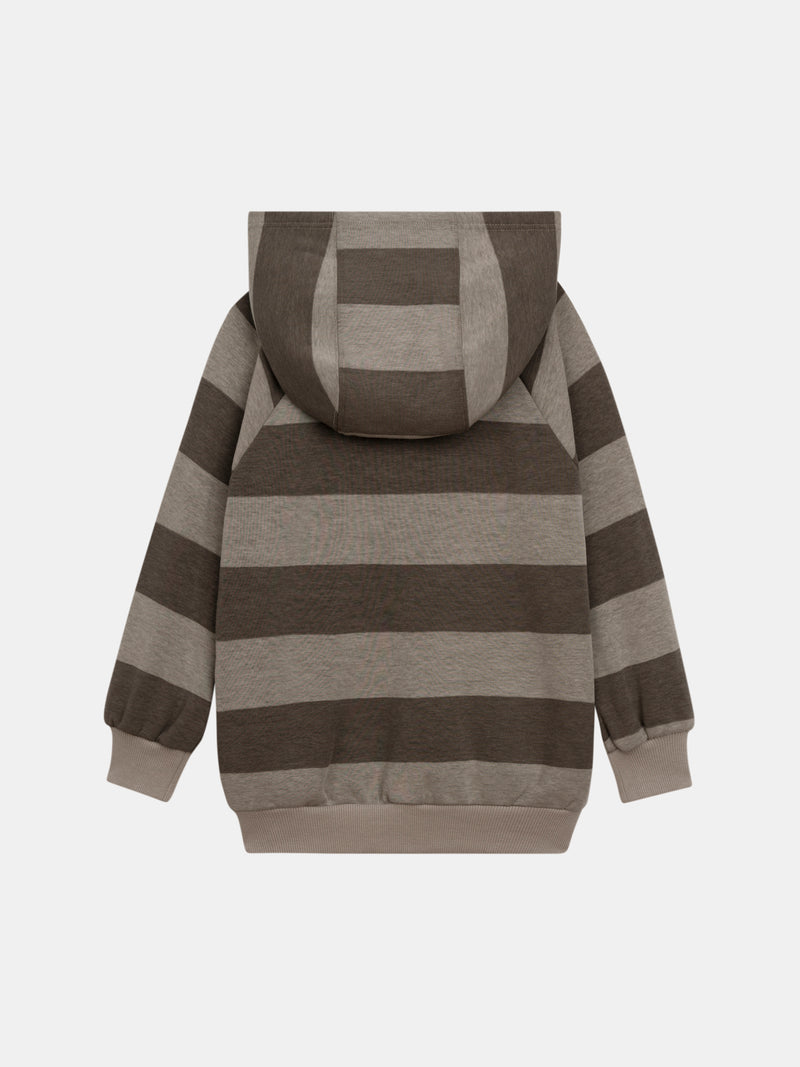 Sweat rayé à capuche pour garçon