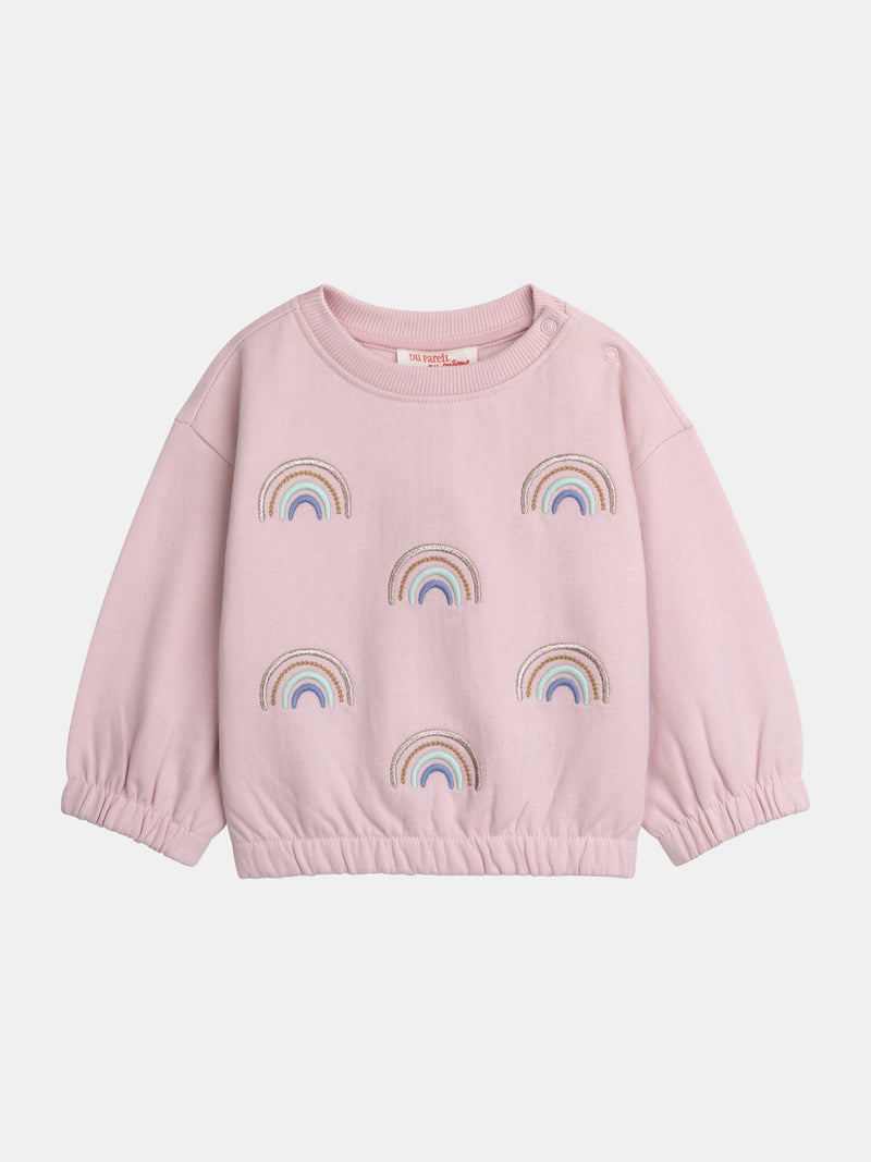 Conjunto de fato de treino e calças rosa "RAINBOW" para menina