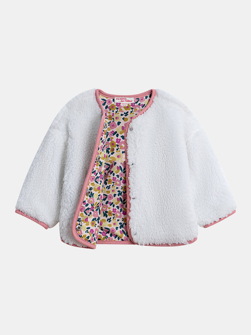 Cardigan réversible fleurie "Wild Campus" pour bébé fille