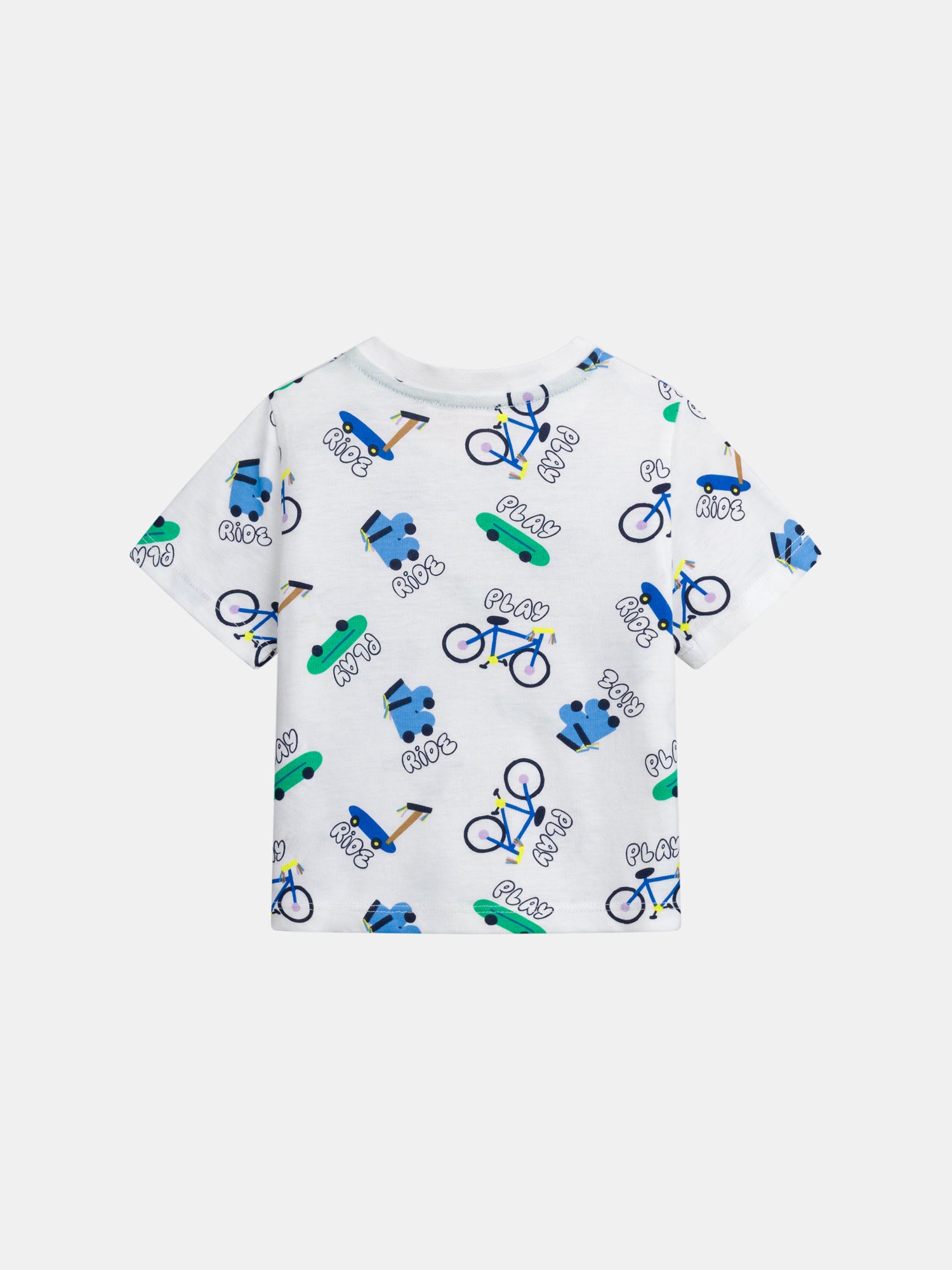 Tee-shirt écru imprimé "Ride" intégral pour bébé garçon