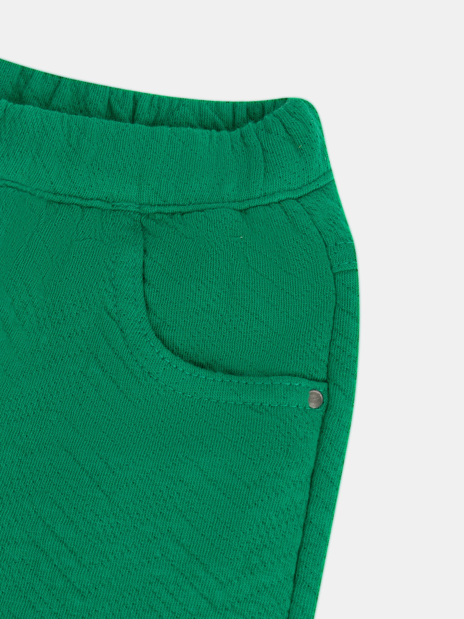Pantalon vert gazon "ARTY SCHOOL" pour bébé garçon