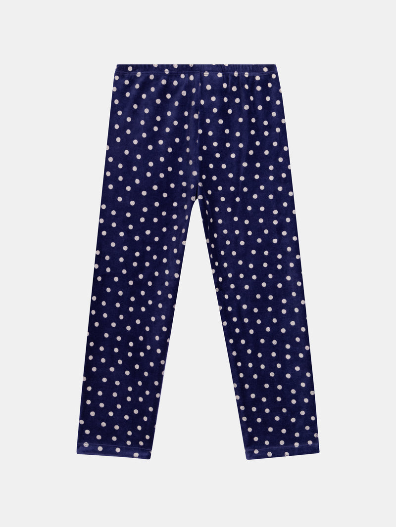 Pyjama bleu en velours "It's raining MAGIC" phosphorescents pour enfant fille
