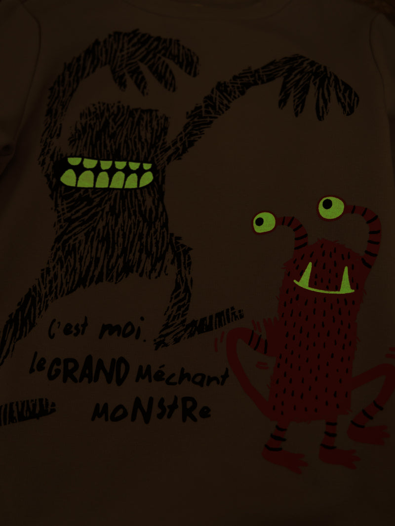 Pyjama 2 pièces en molleton  "MONSTERS" phosphorescent pour enfant garçon