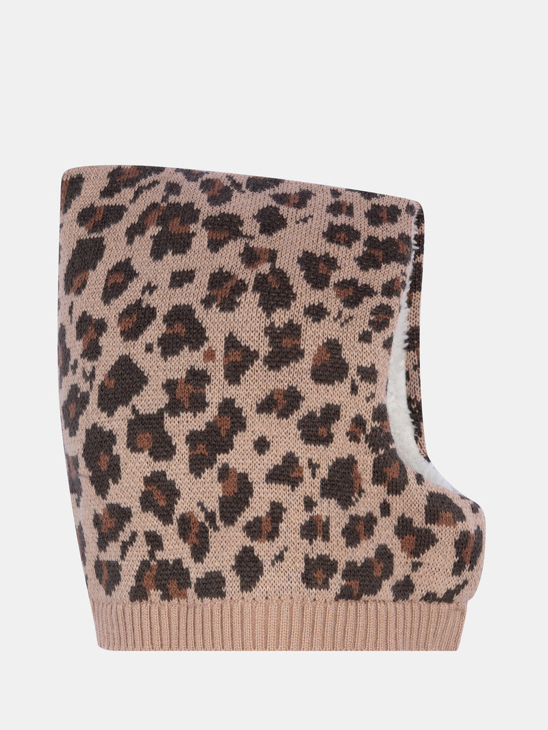 Cagoule estampada de leopardo para menina