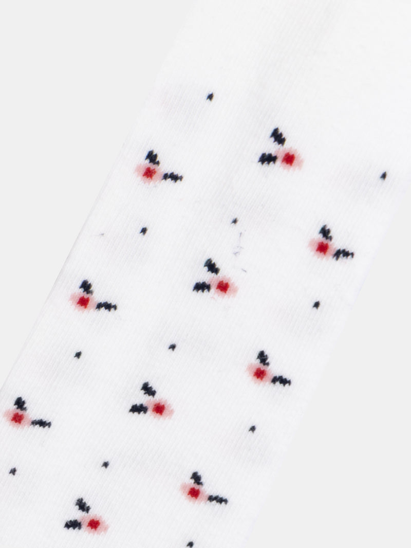 Collant rose à motif fleurs pour bébé fille