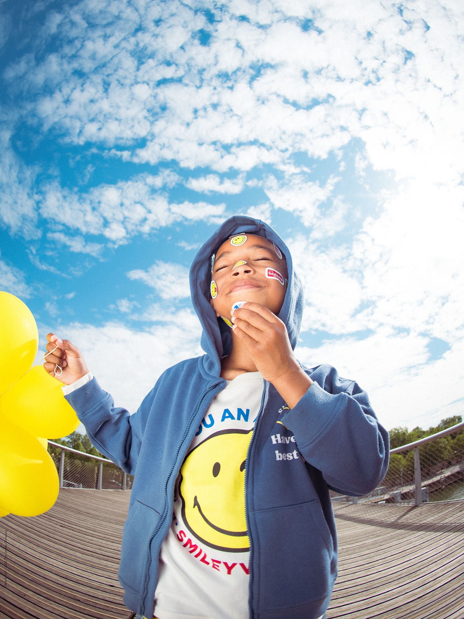 Sweat à capuche à imprimé SMILEYWORLD pour garçon