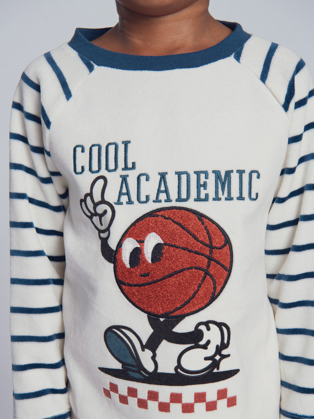 Pijama de 2 peças em veludo fosforescente "Cool Academic" para menino