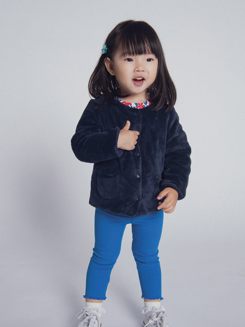 Cardigan Reversível Azul Marinho "ARTY SCHOOL" para Meninas Bebés
