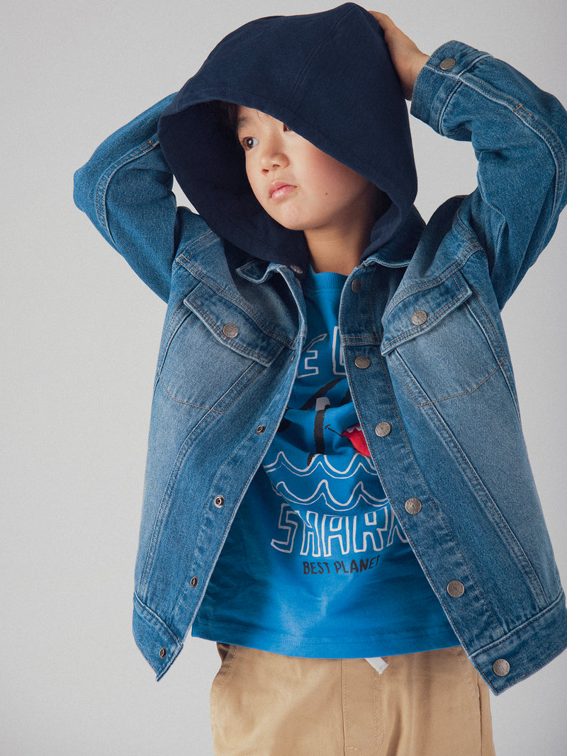 Jaqueta de denim para menino