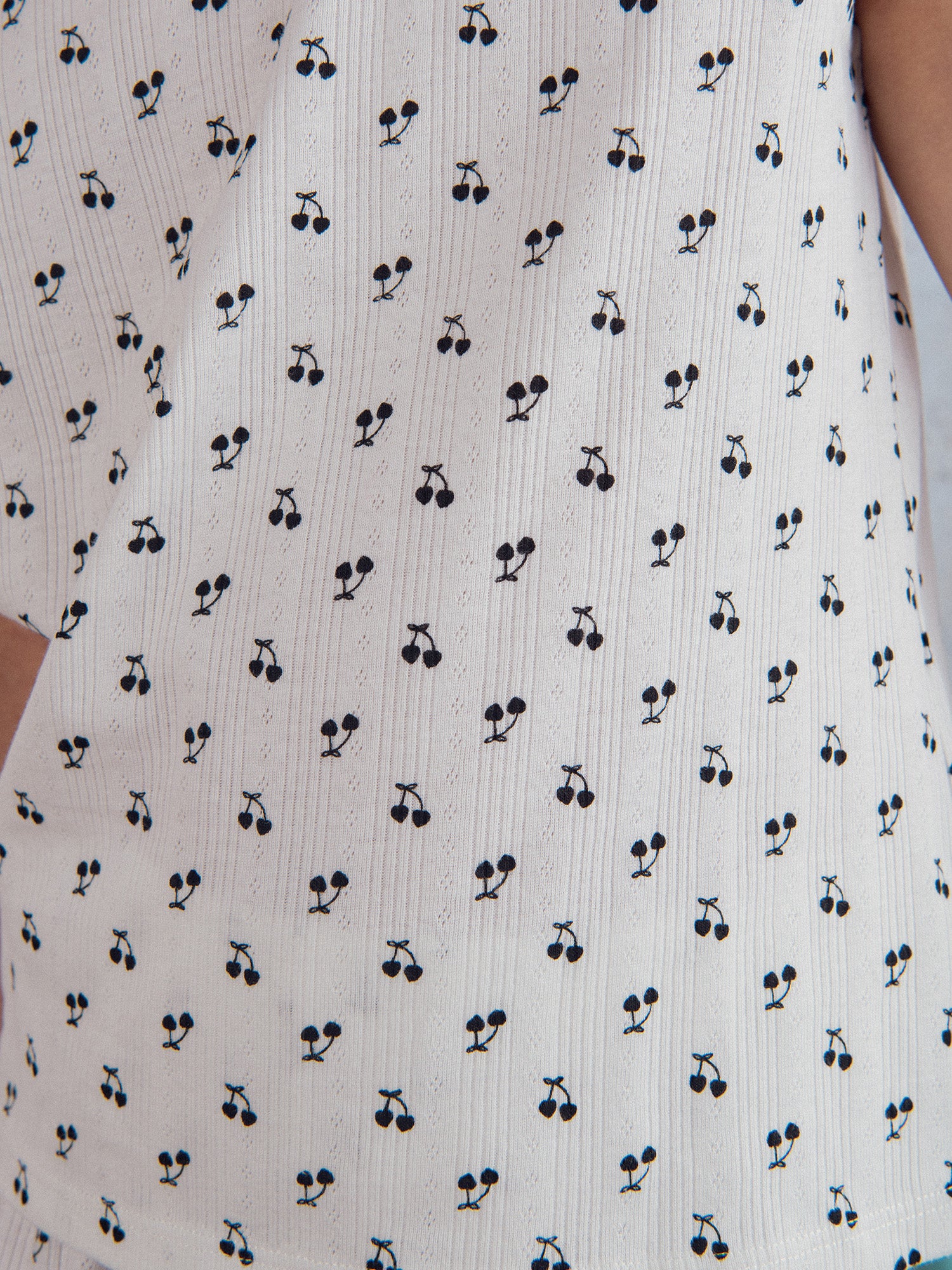 Pijama curto estampado "CERISE" para rapariga