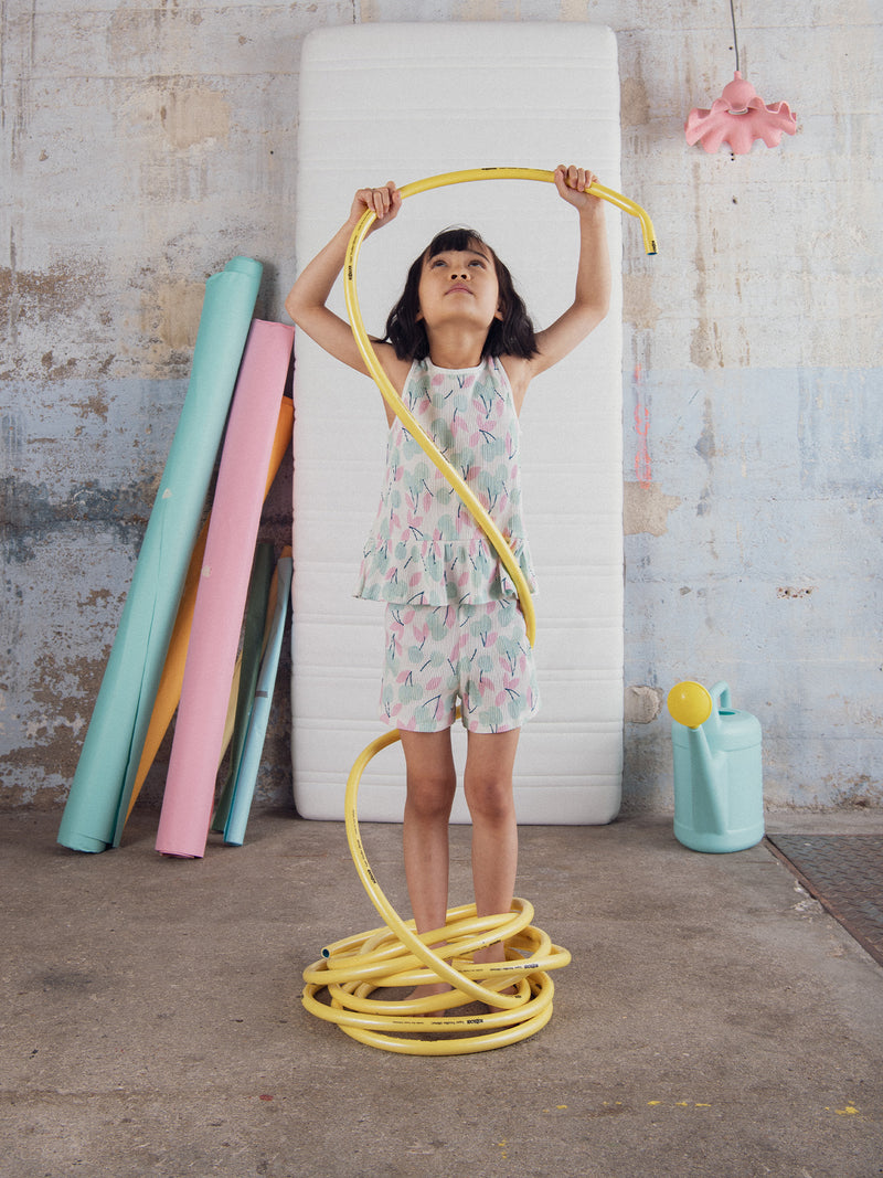 Pyjama court débardeur à imprimé "Cerises Pastel" pour enfant fille