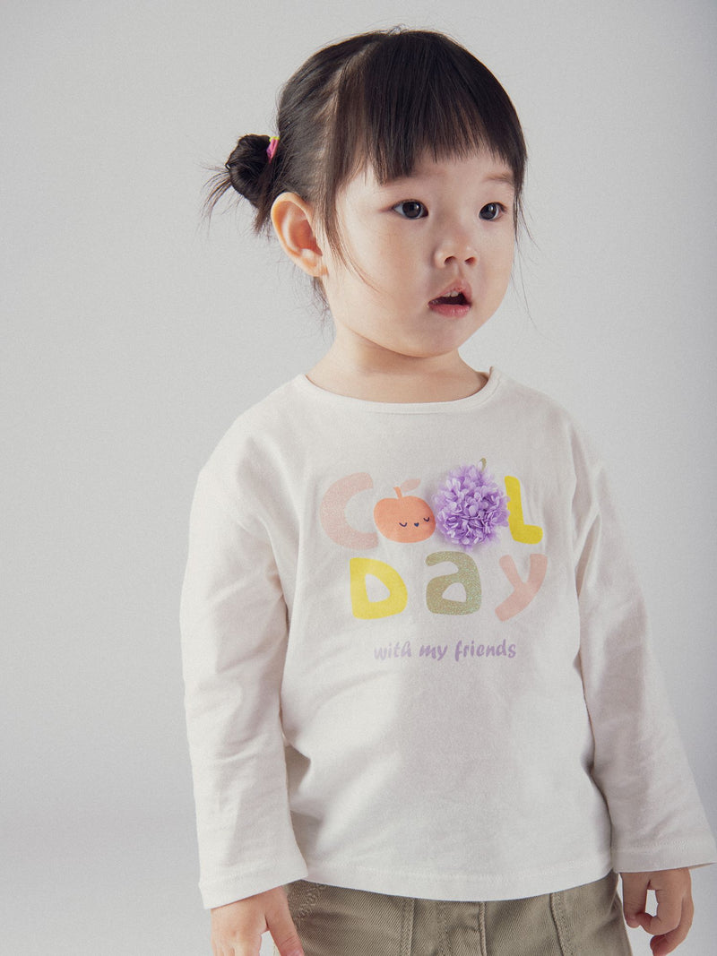 T-shirt com motivo de fruta pastel para bebé menina