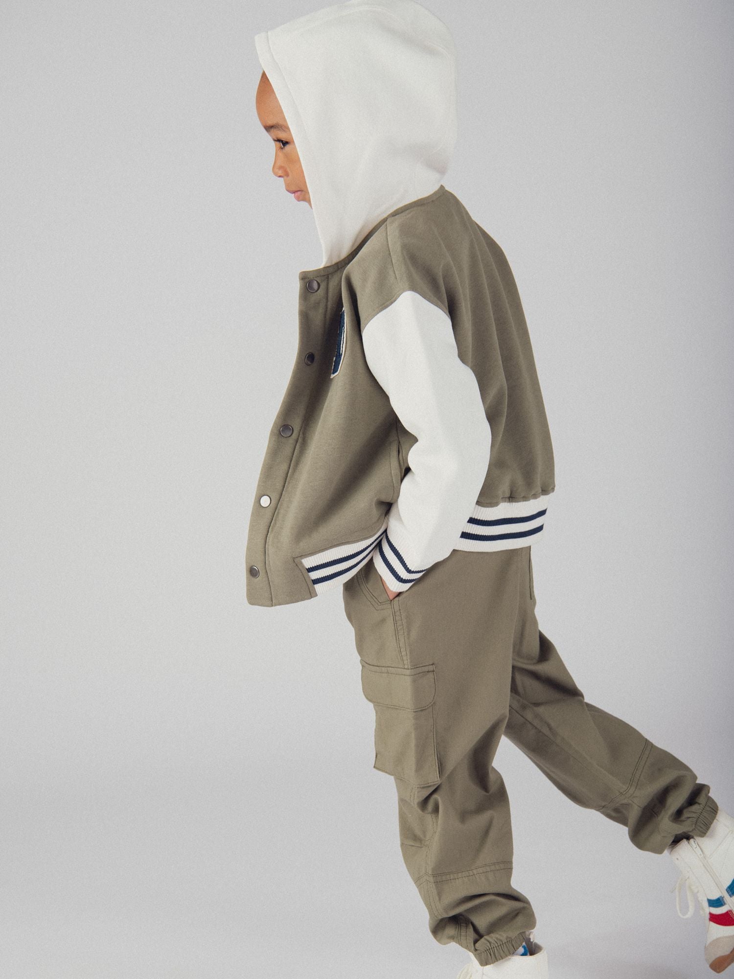 Teddy à capuche kaki pour garçon